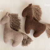 Brown Horse Pillow Toy – Newborn Photography Prop and Year of the Horse Gift