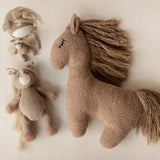 Brown Horse Pillow Toy – Newborn Photography Prop and Year of the Horse Gift