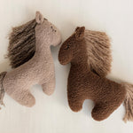 Brown Horse Pillow Toy – Newborn Photography Prop and Year of the Horse Gift