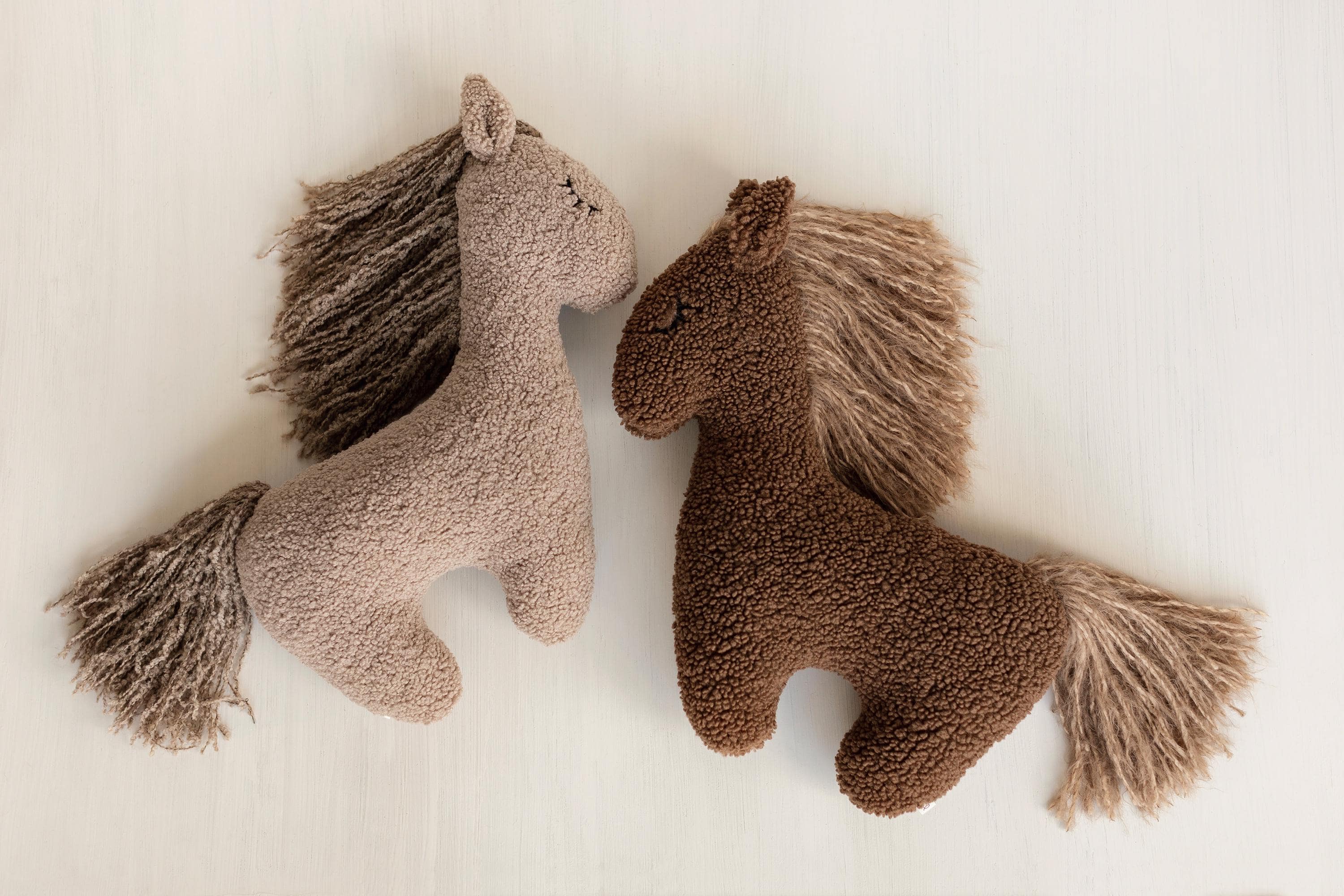 Brown Horse Pillow Toy – Newborn Photography Prop and Year of the Horse Gift
