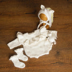 Angora Wool Newborn Horse & Unicorn Bonnet Set with Knit Toy