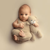 Baby Knit Chunky Sweater Outfit Overall, Newborn Coming Home Outfit, Unisex Baby Knitted Outfit, Newborn Photography Outfit, Newborn Romper