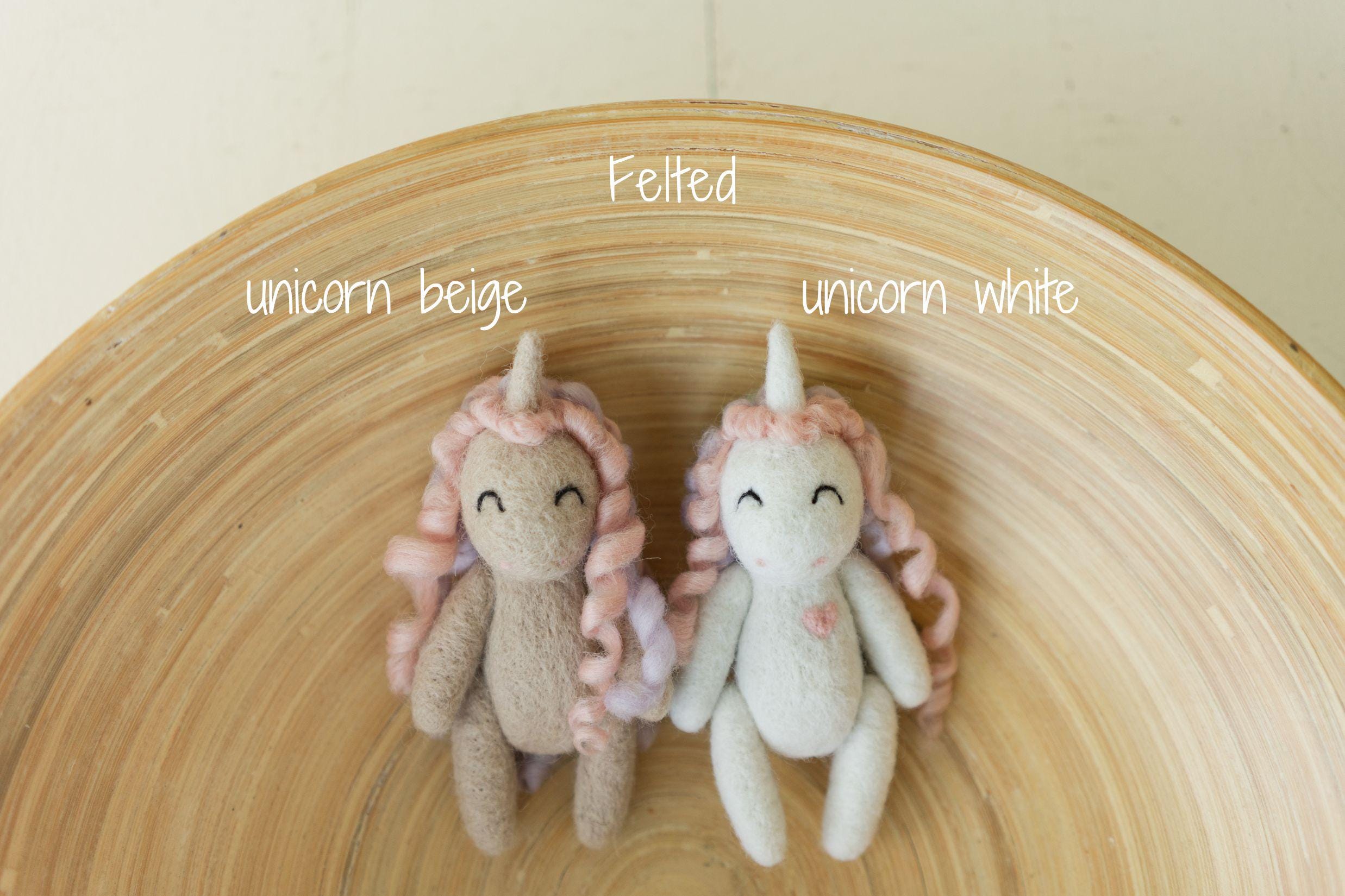 Felted and Knitted Horse and Unicorn Toys for Newborn Photography — Lunar “Year of the Horse” Inspired Baby Photo Props