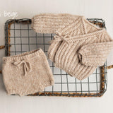 Unisex Baby Knitted Cardigan and Bloomers, Newborn Photography Outfit, Newborn Sweater, Newborn Diaper Cover, Newborn Coming Home Outfit