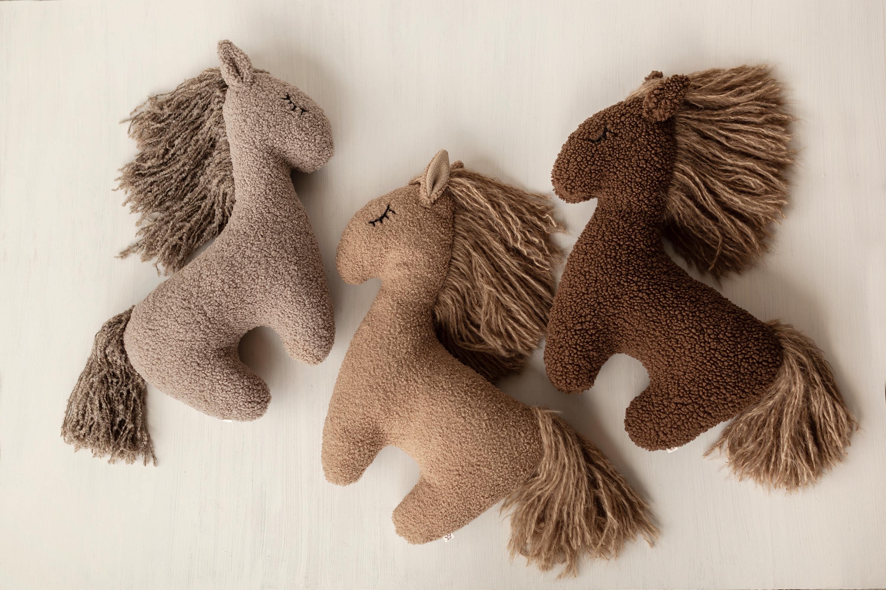 Brown Horse Pillow Toy – Newborn Photography Prop and Year of the Horse Gift