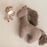 Brown Horse Pillow Toy – Newborn Photography Prop and Year of the Horse Gift