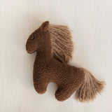 Brown Horse Pillow Toy – Newborn Photography Prop and Year of the Horse Gift