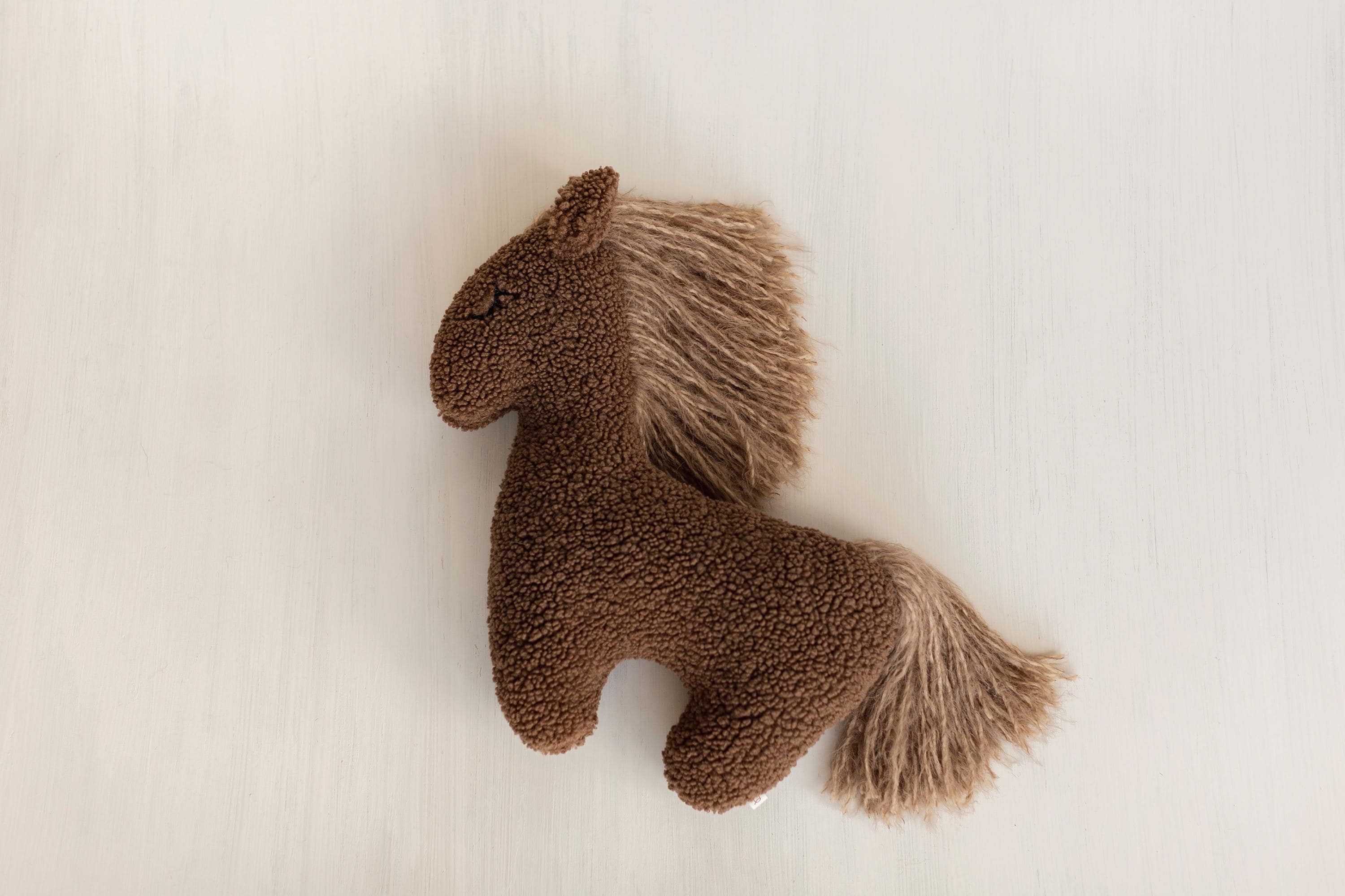 Brown Horse Pillow Toy – Newborn Photography Prop and Year of the Horse Gift