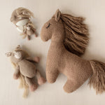 Brown Horse Pillow Toy – Newborn Photography Prop and Year of the Horse Gift
