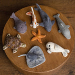 Felted Wool Sea Animals Toy for Newborn Photography Props (Shark, Dolphin, Whale, Seal, Turtle, Koi Fish, Stingray, Starfish)