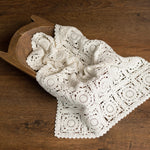 Natural Cotton Crochet Newborn Blanket – Handmade Baby Blanket for Newborn Photography, Stroller, Bed & Keepsake Heirloom