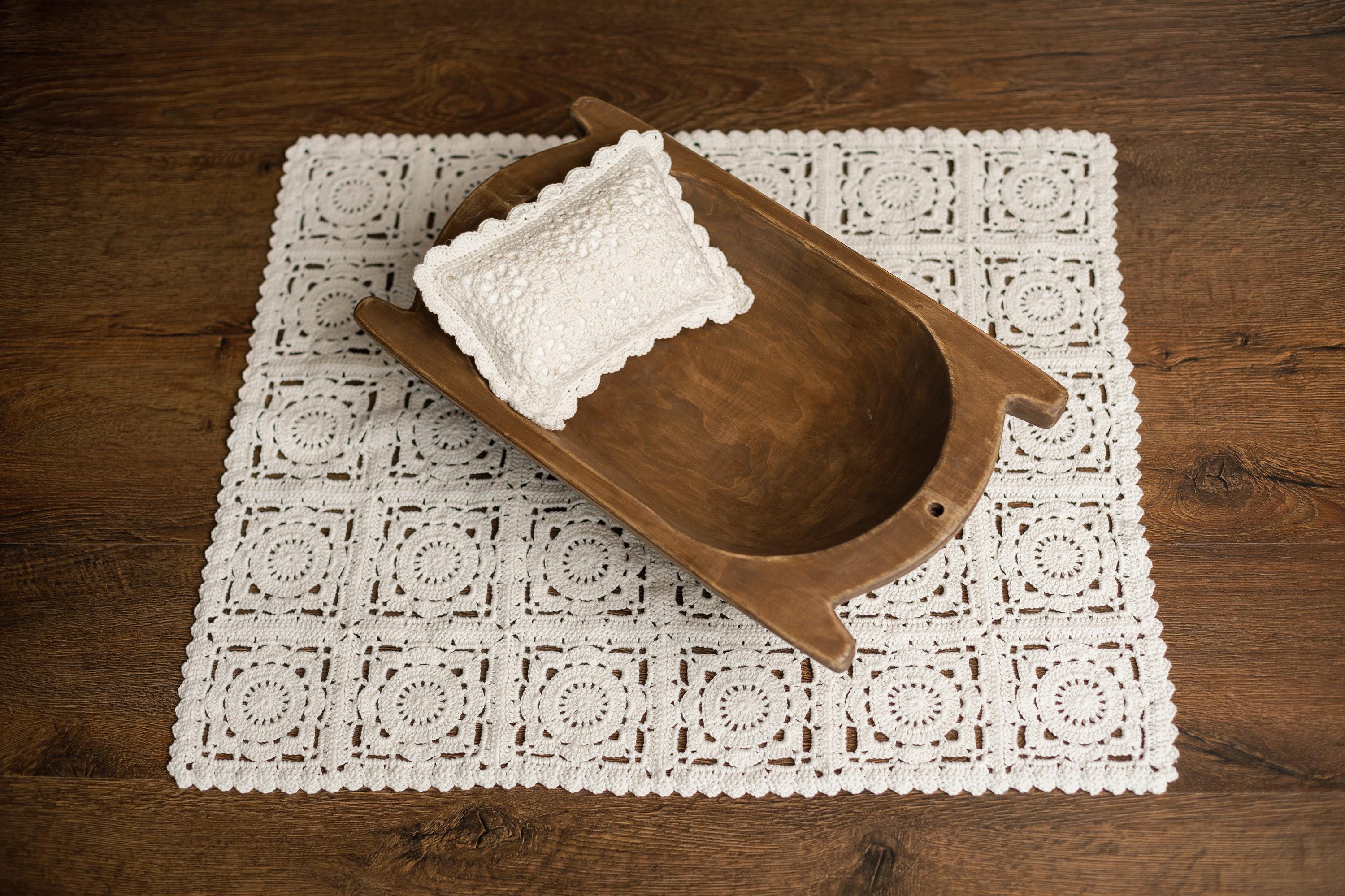 Natural Cotton Crochet Newborn Blanket – Handmade Baby Blanket for Newborn Photography, Stroller, Bed & Keepsake Heirloom