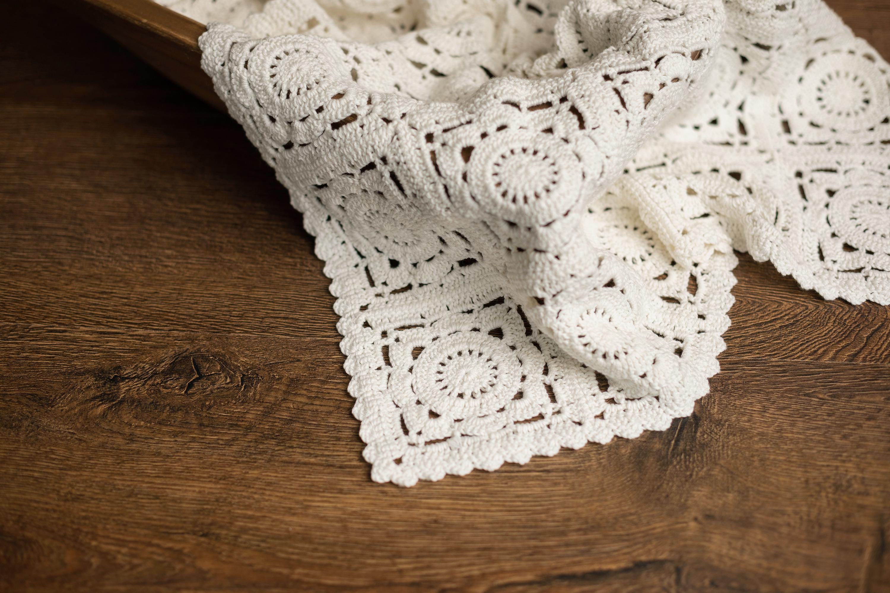 Natural Cotton Crochet Newborn Blanket – Handmade Baby Blanket for Newborn Photography, Stroller, Bed & Keepsake Heirloom
