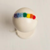 Merino Wool Rainbow Baby Newborn Photography Props: Chunky Hand Knitted Baby Blanket, Newborn Rainbow Headband, Felted Heart and Rainbow Toy