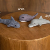 Felted Wool Sea Animals Toy for Newborn Photography Props (Shark, Dolphin, Whale, Seal, Turtle, Koi Fish, Stingray, Starfish)