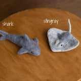 Felted Wool Sea Animals Toy for Newborn Photography Props (Shark, Dolphin, Whale, Seal, Turtle, Koi Fish, Stingray, Starfish)