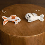 Felted Wool Sea Animals Toy for Newborn Photography Props (Shark, Dolphin, Whale, Seal, Turtle, Koi Fish, Stingray, Starfish)
