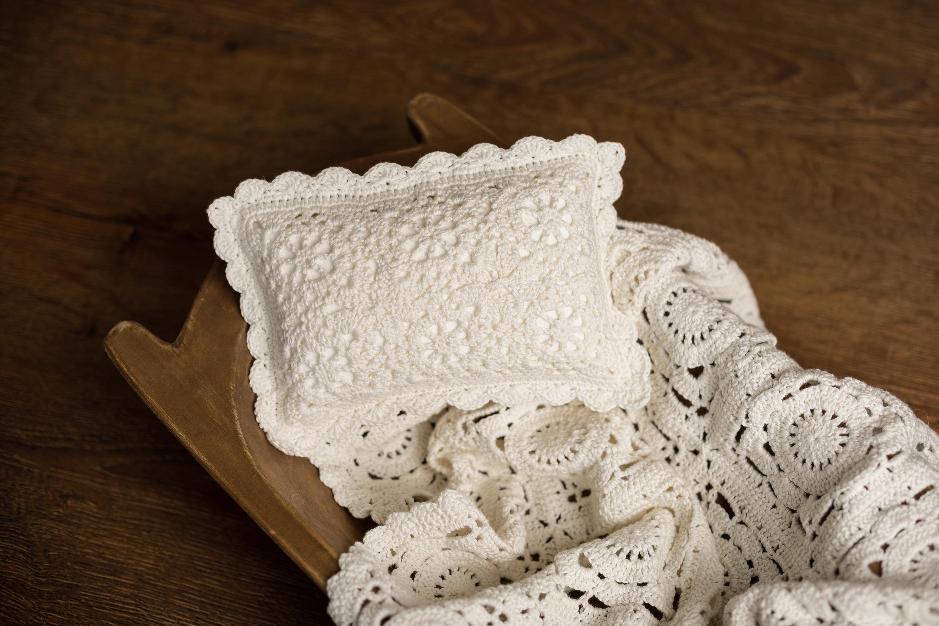 Natural Cotton Crochet Newborn Blanket – Handmade Baby Blanket for Newborn Photography, Stroller, Bed & Keepsake Heirloom