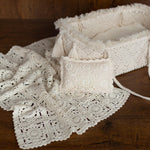 Natural Cotton Crochet Newborn Blanket – Handmade Baby Blanket for Newborn Photography, Stroller, Bed & Keepsake Heirloom