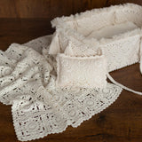 Natural Cotton Crochet Newborn Blanket – Handmade Baby Blanket for Newborn Photography, Stroller, Bed & Keepsake Heirloom