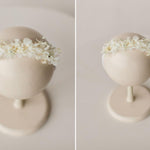 Newborn Girl Floral Headband with Real Dried Flowers – Handmade Baby Flower Crown for Newborn Photography, Boho Baby Headband, Photo Prop