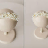 Newborn Girl Floral Headband with Real Dried Flowers – Handmade Baby Flower Crown for Newborn Photography, Boho Baby Headband, Photo Prop