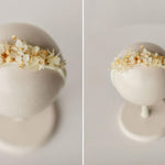 Newborn Girl Floral Headband with Real Dried Flowers – Handmade Baby Flower Crown for Newborn Photography, Boho Baby Headband, Photo Prop