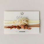 Handmade Floral Headband for Newborn Girl – Dried Flower Baby Accessory, Soft Boho Headband for Photos & Baby Shower