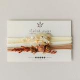 Handmade Floral Headband for Newborn Girl – Dried Flower Baby Accessory, Soft Boho Headband for Photos & Baby Shower