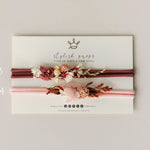 Handmade Floral Headband for Newborn Girl – Dried Flower Baby Accessory, Soft Boho Headband for Photos & Baby Shower