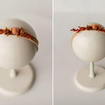 Handmade Floral Headband for Newborn Girl – Dried Flower Baby Accessory, Soft Boho Headband for Photos & Baby Shower