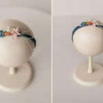 Handmade Floral Headband for Newborn Girl – Dried Flower Baby Accessory, Soft Boho Headband for Photos & Baby Shower