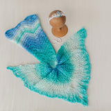 Newborn Mermaid Outfit with Knitted Mermaid Tail, Baby Girl Headband & Accessories – Mermaid Newborn Photography Prop Set