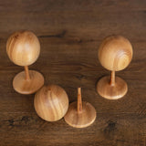 Solid Ash Wood Baby Mannequin Head Display Stand – Newborn Size | Natural Wooden Head for Hats, Bonnets & Headbands