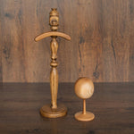 Solid Ash Wood Baby Mannequin Head Display Stand – Newborn Size | Natural Wooden Head for Hats, Bonnets & Headbands