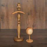 Solid Ash Wood Baby Mannequin Head Display Stand – Newborn Size | Natural Wooden Head for Hats, Bonnets & Headbands