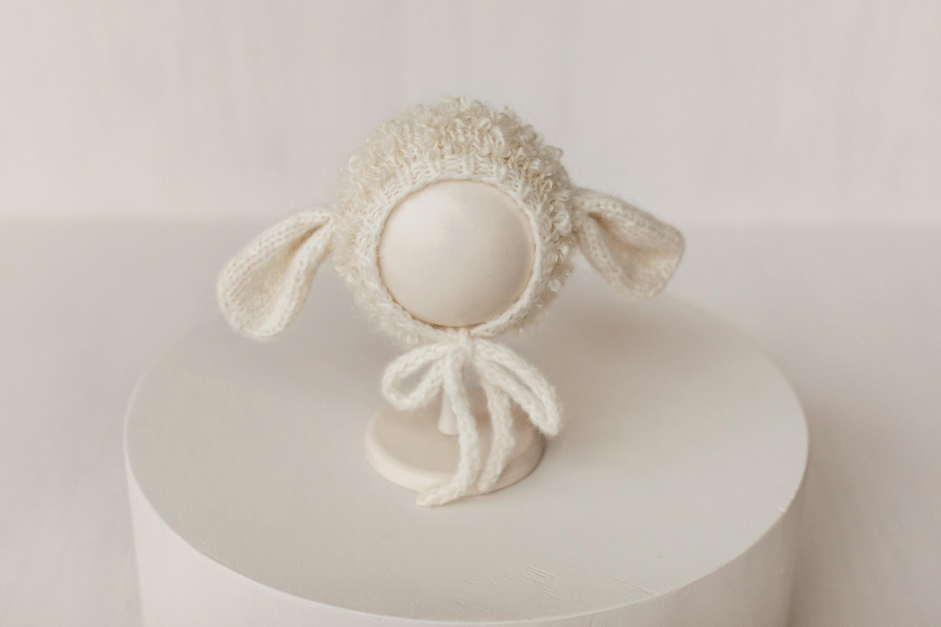 Baby Lamb Costume Newborn Sheep Outfit with Toy – Newborn Photography Prop Set
