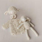 Baby Lamb Costume Newborn Sheep Outfit with Toy – Newborn Photography Prop Set