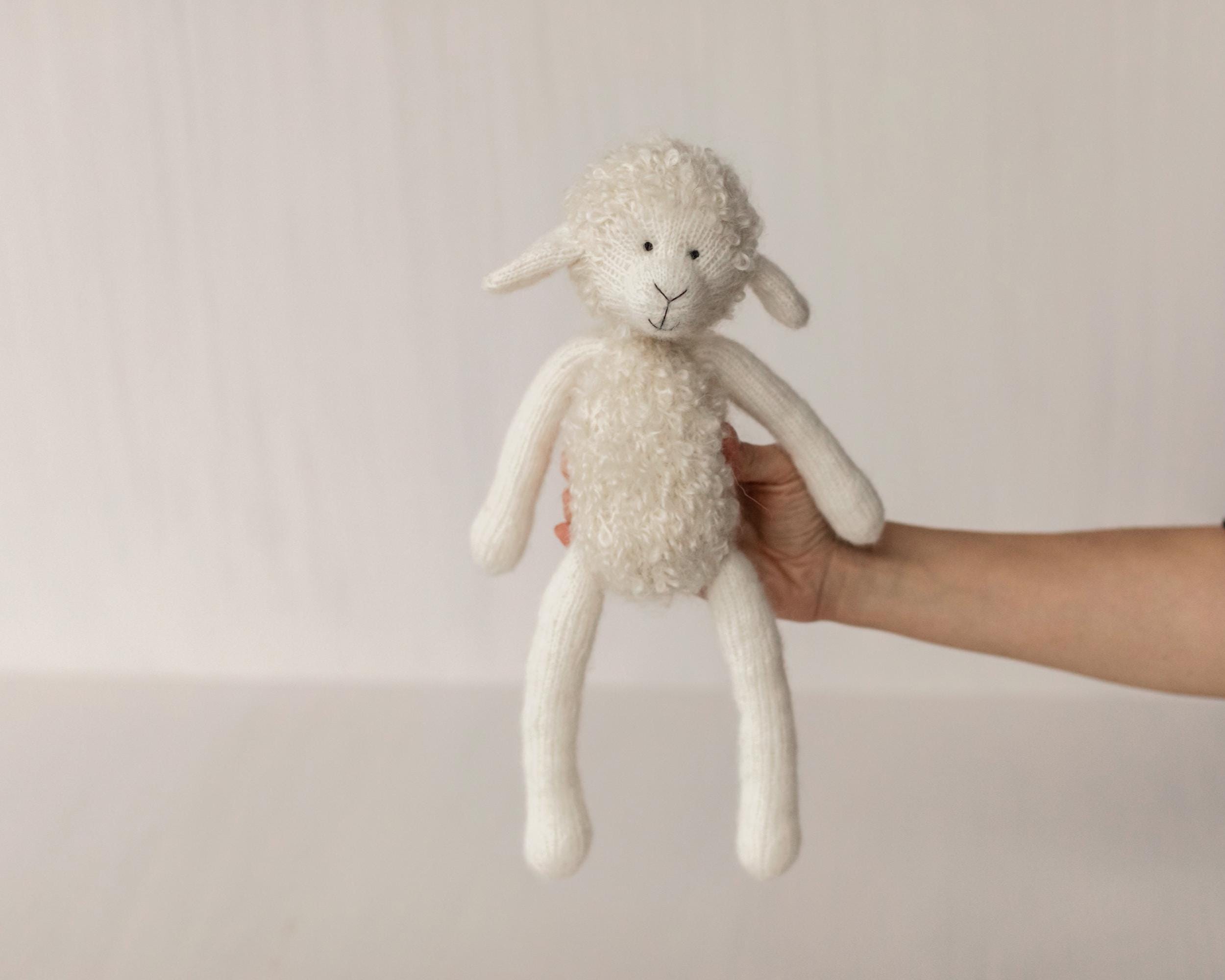 Baby Lamb Costume Newborn Sheep Outfit with Toy – Newborn Photography Prop Set
