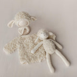 Sheep Baby Toy for Newborn Photography, Baby Shower & First Birthday Gift – Handmade Lamb Toy