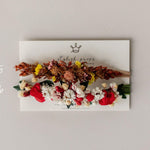 Newborn Girl Floral Headband with Real Dried Flowers – Handmade Baby Flower Crown for Newborn Photography, Boho Baby Headband, Photo Prop