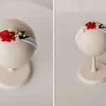 Christmas Newborn Girl Floral Headband, Dried Flower Baby Headband, Christmas Baby Girl Outfit, Holiday Newborn Photo Prop