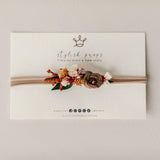 Handmade Floral Headband for Newborn Girl – Dried Flower Baby Accessory, Soft Boho Headband for Photos & Baby Shower