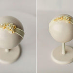 Handmade Floral Headband for Newborn Girl – Dried Flower Baby Accessory, Soft Boho Headband for Photos & Baby Shower