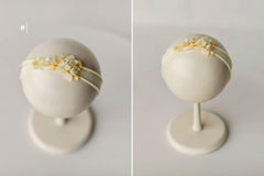 Handmade Floral Headband for Newborn Girl – Dried Flower Baby Accessory, Soft Boho Headband for Photos & Baby Shower