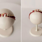 Handmade Floral Headband for Newborn Girl – Dried Flower Baby Accessory, Soft Boho Headband for Photos & Baby Shower