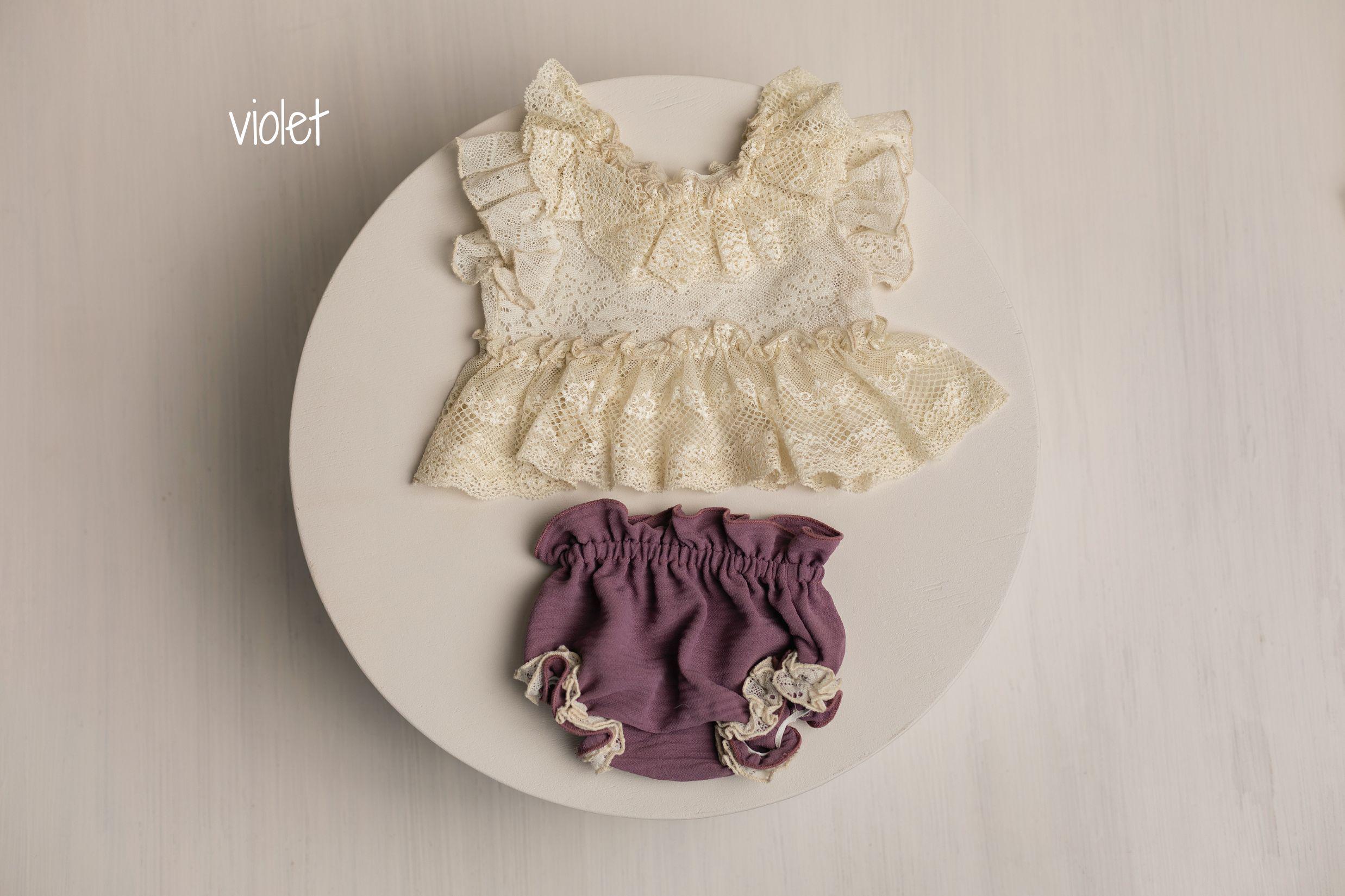 Newborn Girl Outfit with Lace Tunic & Bloomers – Mix and Match Baby Girl Photography Outfit, Boho Newborn Photo Prop, Handmade Baby Set