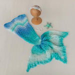 Newborn Mermaid Outfit with Knitted Mermaid Tail, Baby Girl Headband & Accessories – Mermaid Newborn Photography Prop Set