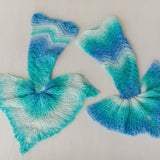 Newborn Mermaid Outfit with Knitted Mermaid Tail, Baby Girl Headband & Accessories – Mermaid Newborn Photography Prop Set