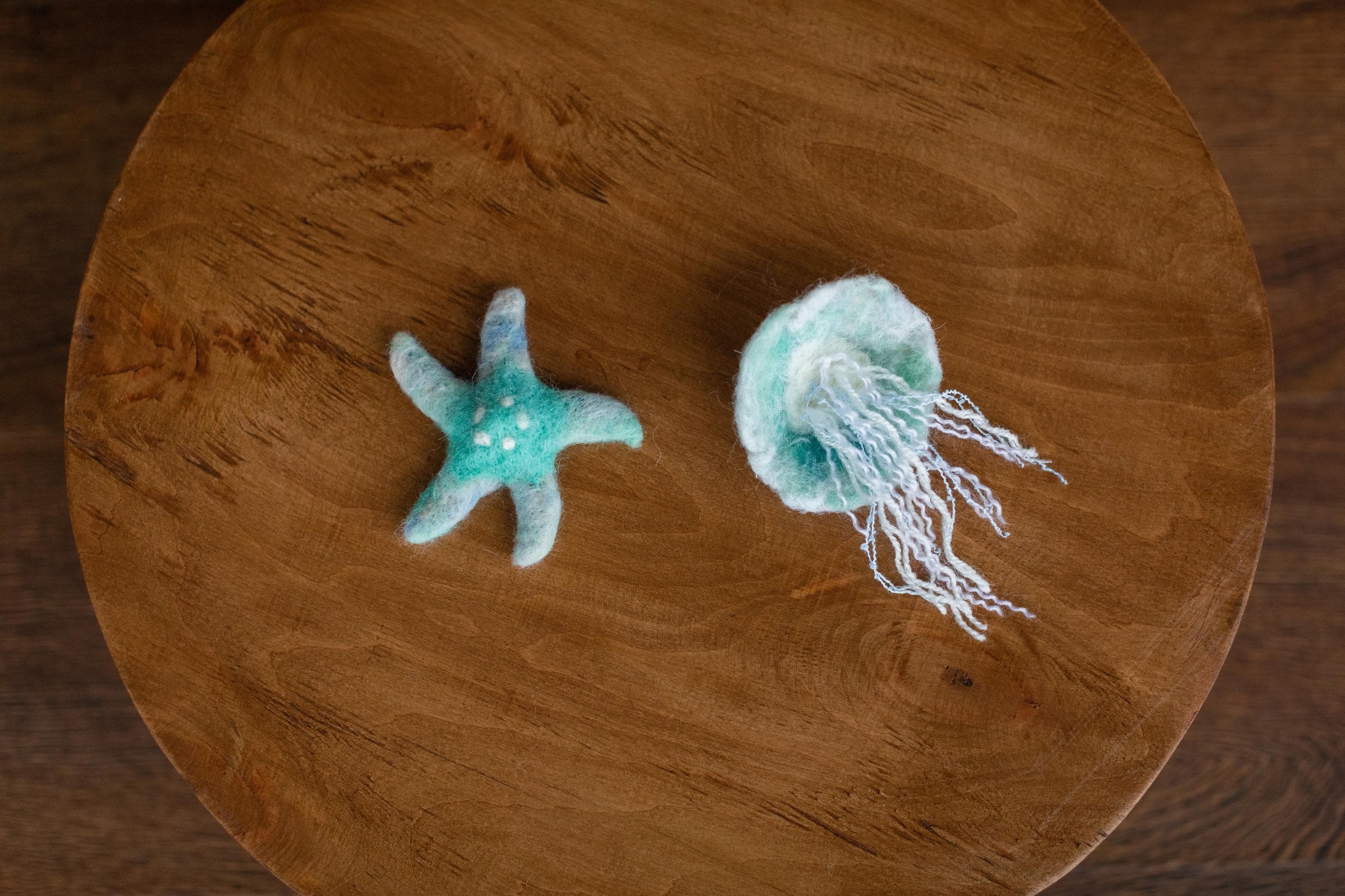 Newborn Mermaid Outfit with Knitted Mermaid Tail, Baby Girl Headband & Accessories – Mermaid Newborn Photography Prop Set